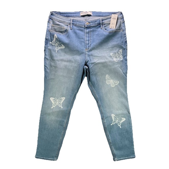 Hollister Denim - Hollister Curvy High Rise Super Skinny Jeans Womens 19S Butterfly Stretch NWT